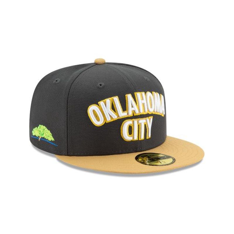 NBA Oklahoma City Thunder 2019 Authentics City Series 59Fifty Fitted (QUR7264) - Grey New Era Caps